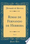 libro Rimas De Fernando De Herrera, Vol. 5 (classic Reprint)